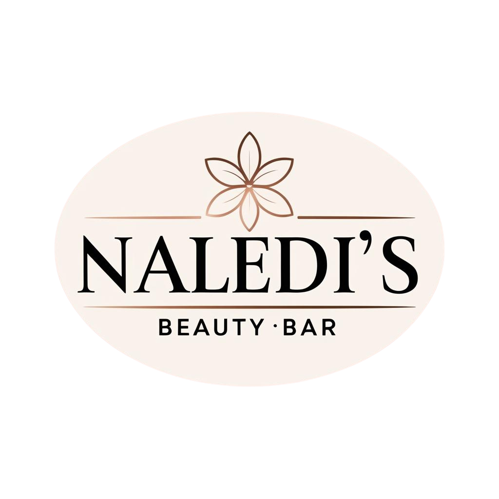 Naledi's Beauty Bar Logo - Rose Gold and Minimalist Flower (1)